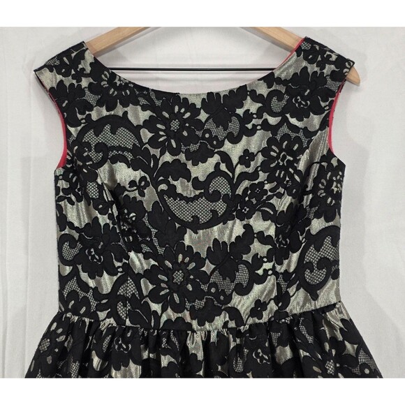 Eliza J Womens Whimsigoth Dress Fit Flare Metallic Black Fairy Goth Party Size 6 - Picture 5 of 15